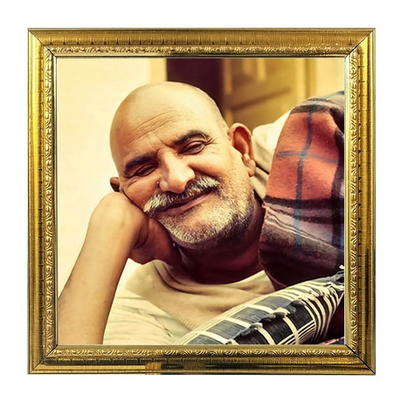 Neem Karoli Baba God Idol Photo Frame for Pooja Hindu Bhagwan Devi Devta Photo Frame Wall Poster Puja Temple Photo Frame 5.4 in