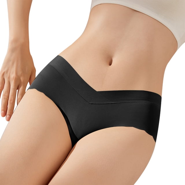 Clearance & Promo,Women's Lace Low Rise Briefs, Comfortable Plus Size, Breathable Pregnancy, Soft Material, Stylish Briefs, Maternity Underwear, Seamless Design Must-Have Piece|Nylon,Spandex,Black