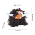 thumbnail image 4 of HWRETIE Highland Cow Plush Long Hair Decorative Stuffed Ornament, 4 of 6