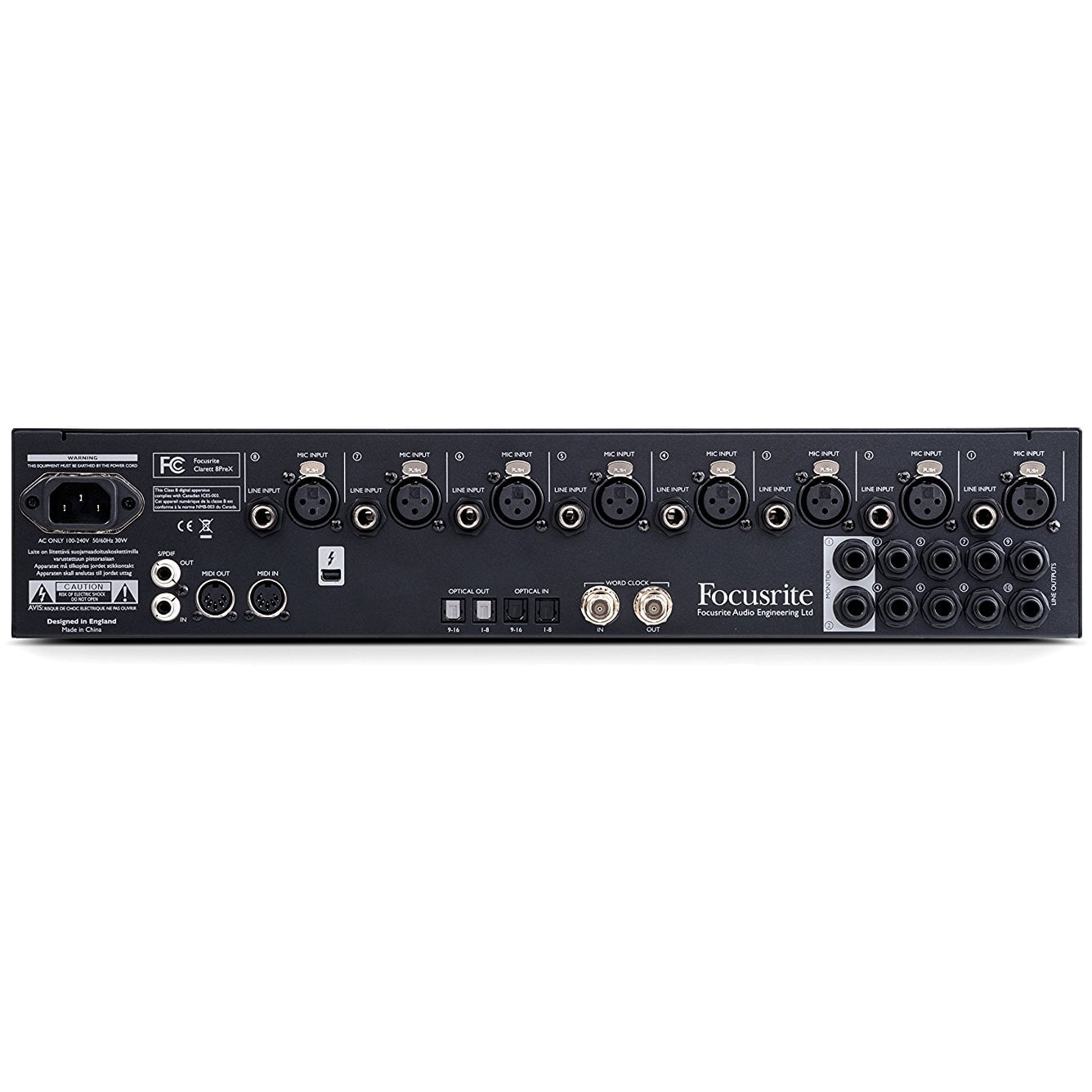 DTM・DAW Focusrite Clarett 8Pre X Thunderbolt Focusrite Clarett 8PreX 26x28 Thunderbolt Interface TB2 - Walmart.com