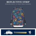thumbnail image 5 of FORMRS School Backpack 17" Student Travel Bag with Laptop Compartment, Vibrant Art Leaves Pattern, 5 of 7