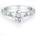 thumbnail image 2 of Moissanite Engagement Ring, Diamond Rings with GRA Certificate VVS1 D Color Round Cut, 925 Sterling Silver Promise Anniversary Rings for Women Jewelry Gifts, Elegant Gift Packed, 2 of 15