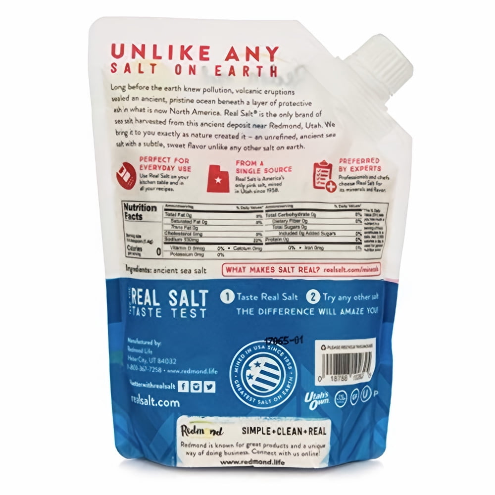 Redmond Real Salt Ancient Fine Sea Salt 16 oz (Pack of 24)