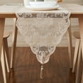 thumbnail image 2 of Warm Home Designs 14 x 36 Linen Lace Table Runner with Rose Design & 2 Attached Tassels. MTR Linen 36, 2 of 5