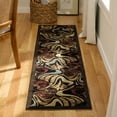 thumbnail image 2 of Home Dynamix Catalina Picasso Contemporary Artistic Swirl Runner Area Rug, Black/Brown, 1'9"x6'9", 2 of 9