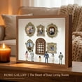 thumbnail image 4 of QENASHAING Wooden Shadow Box Frame Kit 9x9 Inches with Antique Mini Frames, Assemble a Vintage Miniature Scene, Ideal for Shelf Decor and Creative Gift Giving, 4 of 8