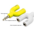 thumbnail image 2 of crativent 3.5mm Audio Splitter Convenient Stereo Connector Interface Sound Converter Earphone Headset Speakers Computer Tablet yellow, 2 of 6
