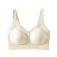 thumbnail image 2 of ALLLIST Full Coverage Womens Underwear Wirefree Seamless Bras White Solid Soft T-Shirt Women Lingerie Size XL, 2 of 4