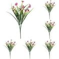 thumbnail image 2 of Uv Resistant Artificial Outdoor Flowers, Ongmies Artificial Oncidium Flower Plants Outdoor Artificial Plastic Plants for Garden Wedding Farmhouse Decoration, A Bunch of Artificial Flowers * 15, 2 of 5