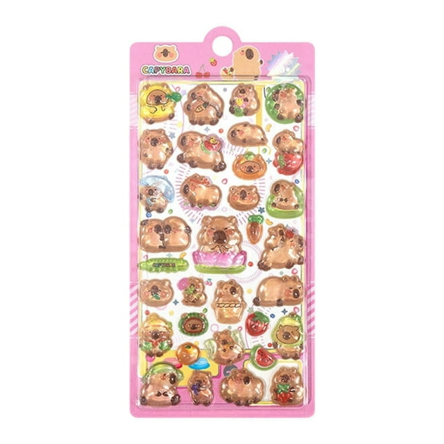 Cartoon Crystal Stickers For Kids Featuring Bright Designs Easy To Remove And Wipe For Room Decor And Crafts Multicolor