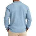 thumbnail image 4 of Fabrcox Mens Polo Shirts Long Sleeve Men Golf Shirt Button Down Casual Loose Fit Athletic Sports Beach Mens Shirts Big and Tall Blue XXL, 4 of 5