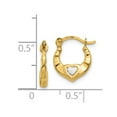 thumbnail image 4 of 14K Two-Tone Gold Earring Shrimp Creole Women'S 12 mm 10, 4 of 4