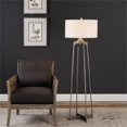 thumbnail image 2 of Bowery Hill Contemporary Floor Lamp in Aged Gunmetal and White, 2 of 2
