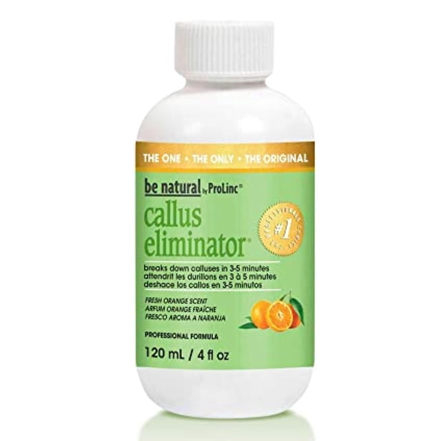 ProLinc Be Natural Callus Eliminator Orange, removedor profesional de callos con refrescante aroma a naranja, suaviza instantáneamente la piel dura, 4 fl oz, 1 paquete