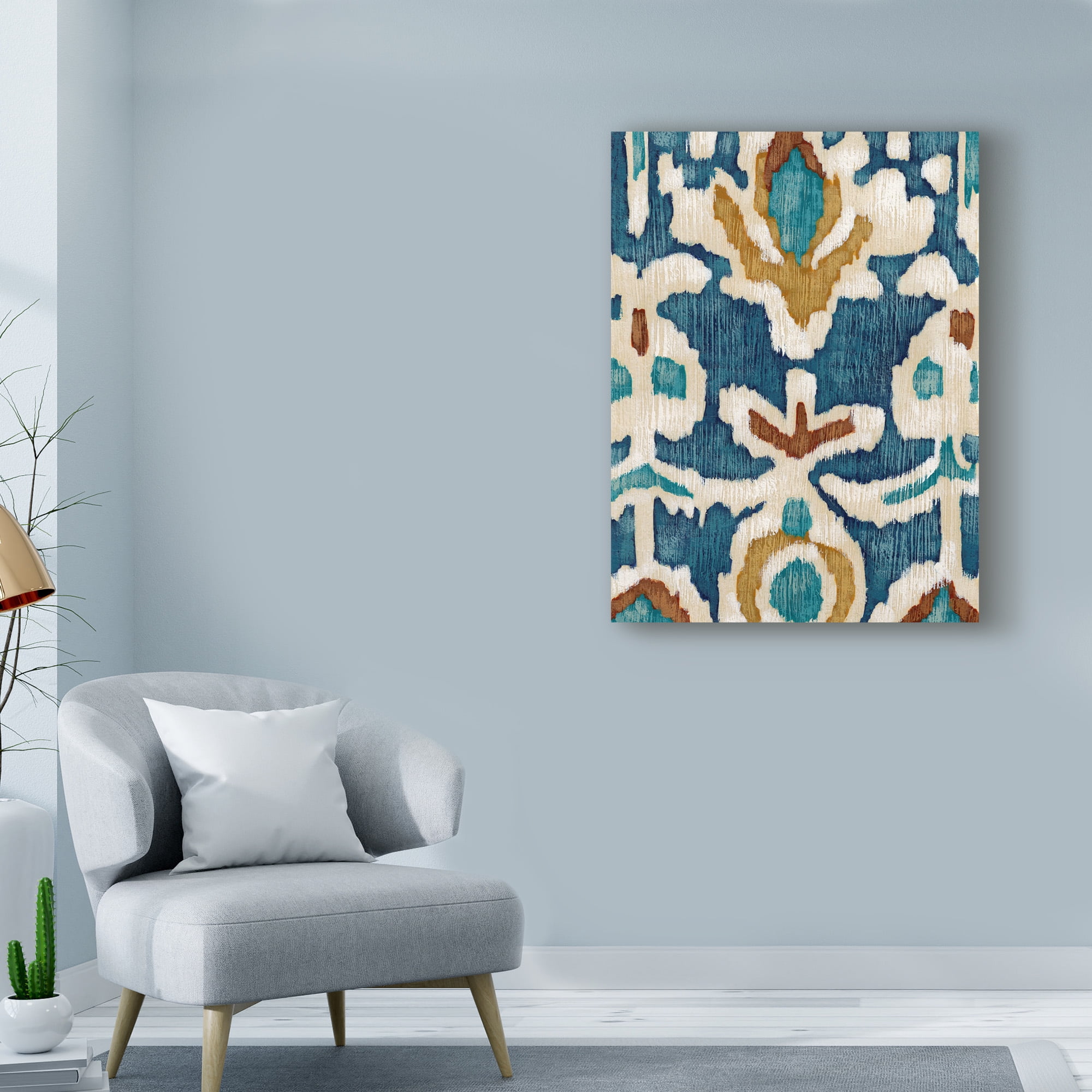 Trademark Fine Art 'Ocean Ikat I' Canvas Art by Chariklia Zarris