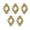 Golden 1, variant on UDIYO 5Pcs/Set DIY Painting Frame Shape Nail Decor Exquisite Stylish Metal Manicure Art Decor for Female