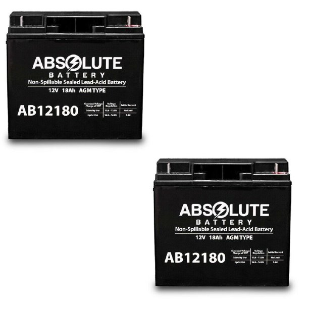 NEW 2 PACK AB12180 12V 18AH SLA Battery Replacement 4 APC SmartUPS