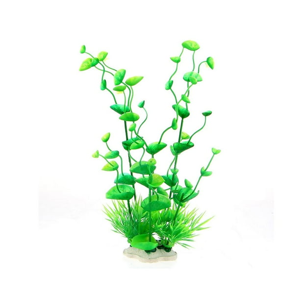 Methold Acuario Artificial, pecera, adorno de decoración de plantas de agua de plástico verde decoración del acuario Verde