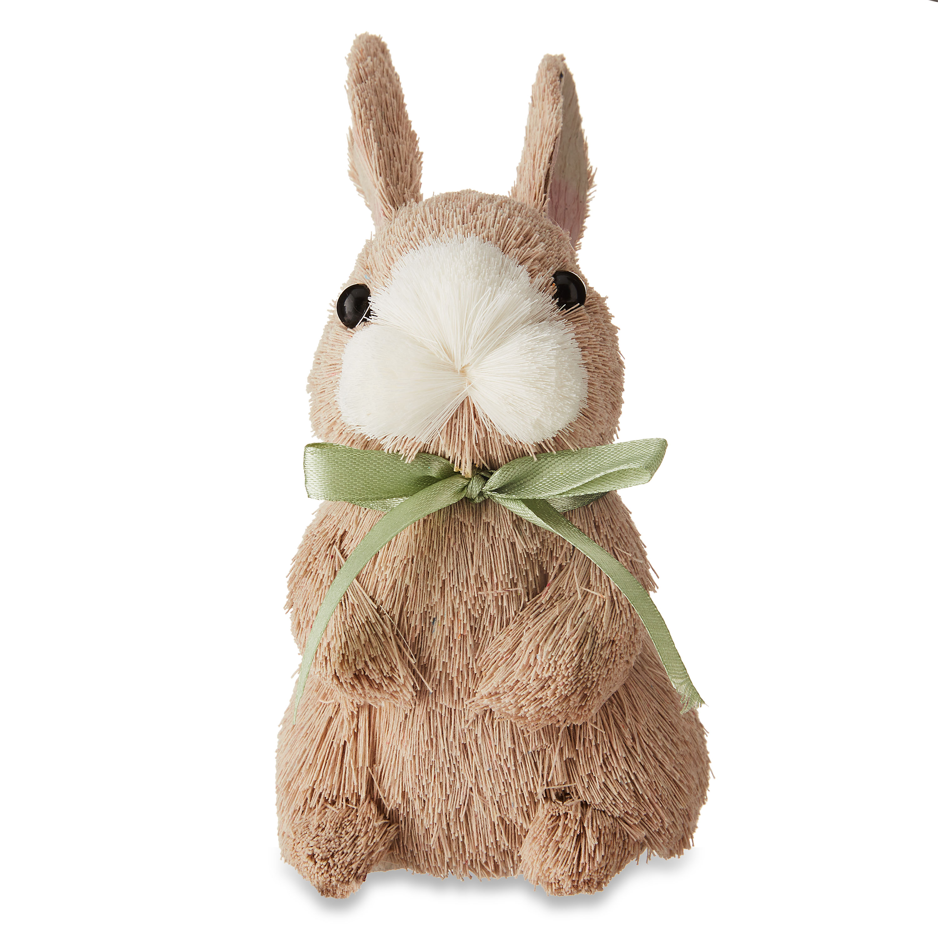 Easter Bunny with Green Bow Tabletop Decor, 6.7 in, by Way To Celebrate