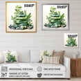 thumbnail image 4 of Designart "Tranquil Sage Spiritual Stones in Green III" Spiritual Framed Wall Art Decor - Global Green Spiritual Stone Entryway Framed Wall Art, 4 of 6