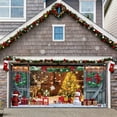 thumbnail image 4 of Hometravel Christmas Garage Background Cloth, Festive Photography Prop Backdrop, Seasonal Hanging Fabric for Photo Shoots, Holiday Atmosphere Creation, 4 of 6