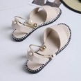 thumbnail image 5 of Stylish Pearls Decoration Sandal for Women Girls - Summer Cute Open Toe Pearl Comfy Beach Roman Shoes, 5 of 5