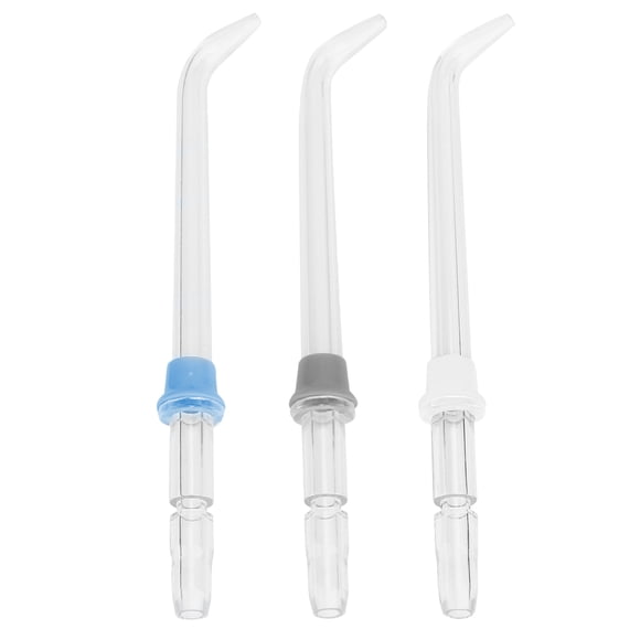 EeaseMX Irrigador bucal con cabezal rociador, 3 unidades, dispositivo para limpiar dientes con hilo dental, boquilla rociadora, mango limpiador, accesorio para el hogar (azul, gris y blanco)