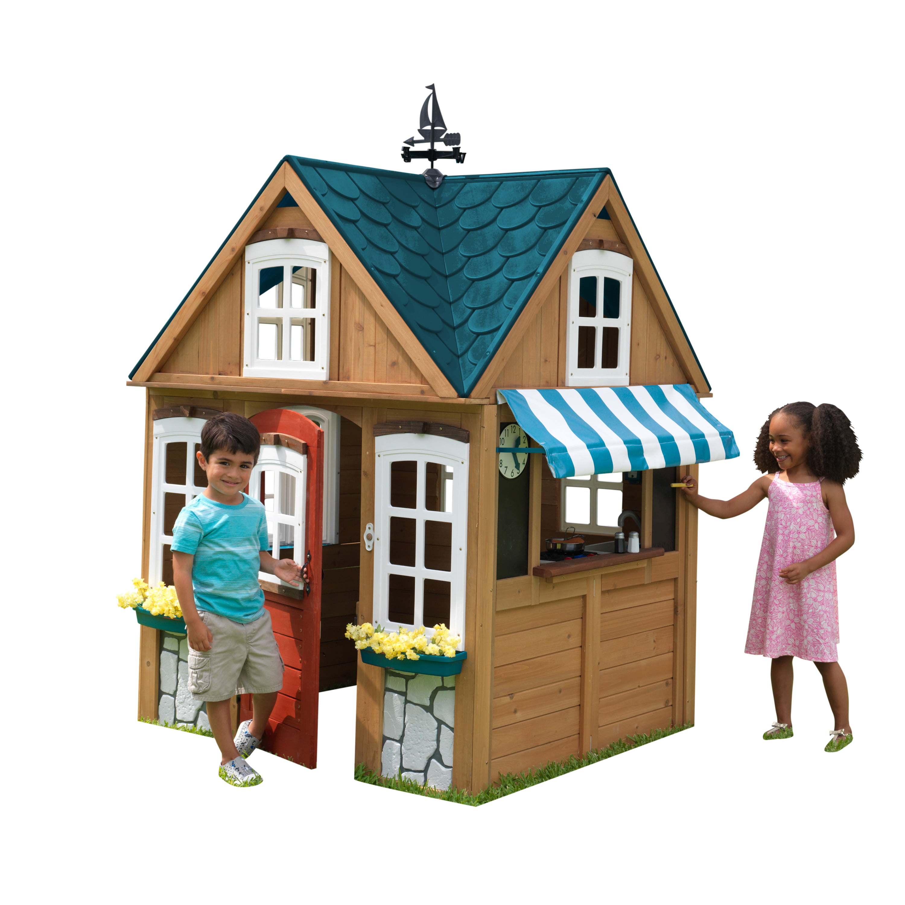 Cope Cottage Playhouse Patio Outdoor Play House Activity Plastic Kids New Free 