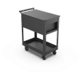 thumbnail image 3 of Hyper Tough 28-inch Steel Mechanics Tool Cart, 500 lb Capacity, Powder-Coated Finish, Black, 3 of 12