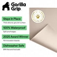 thumbnail image 2 of GORILLA GRIP Silicone Pet Feeding Mat, 100% Waterproof, Protects Floors, 18.5x11.5 Cream, 2 of 9