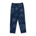 thumbnail image 4 of Kll Womens Snowflake Dark Blue Print Pajama Pants Soft Pajama Bottoms For Women Cozy Lounge Pants, 4 of 9