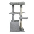 thumbnail image 4 of Pefilos 32" Cat Scratching Post, Christmas Tree Cat Scratcher Post for Indoor Cats, Small Kitten Claw Cat Tree with 3 Posts, Gray, 4 of 12