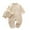 Beige, variant on HUANBAI Baby Boy Romper Long Sleeve Button Down Shirt Romper Fall Romper With Hat 0-3 Months