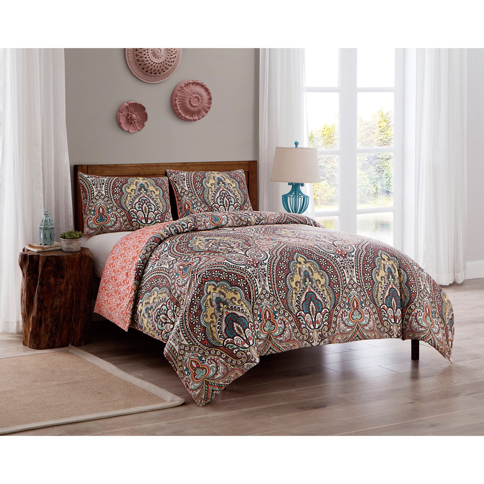 Vcny Home Palaci Damask Printed 2 3 Piece Duvet Cover Bedding Set Vcny Home Palaci Damask Printed 2 3 Piece Duvet Cover Bedding Set Shams Included Com