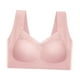 thumbnail image 5 of Sujetador deportivo tipo bralette sin costuras, cobertura total, para uso diario, para mujer, sin costuras Rosa, 5 of 9
