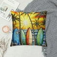 thumbnail image 2 of MLJA Summer Beach Decor Throw Pillow Covers Sofa Decorative Tropical Hawaii Coconut Tree Surfboard Flower Painting Throw Pillow Cover For Living Room Bed Sofa Chair Couch, 2 of 5