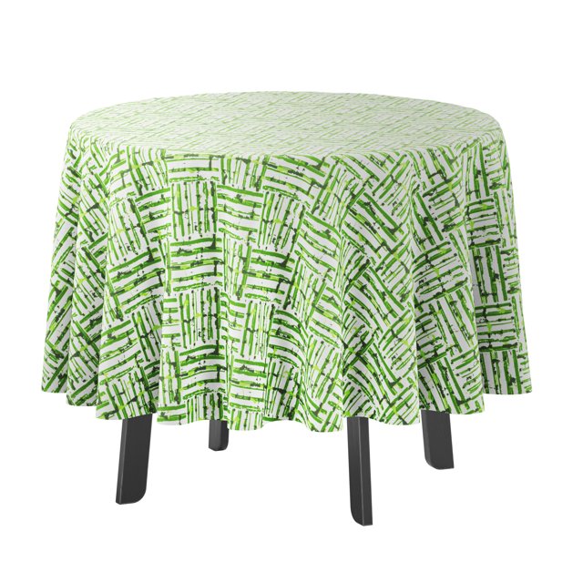 Vargottam Indoor/OutdoorRoundTablecloth 58 InchRoundTablecloth Waterproof PatioTableCloths- Spring/SummerTableCovers for Backyard CircularTable/BBQs/Picnic -Pear Green