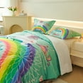 thumbnail image 5 of Koniroom Unicorn Comforter Set Full Size for Girls, 3 Pieces Kids Bedding Set with Rainbow, Bedroom Decor for Children, Green, 5 of 7