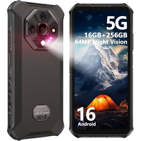 Ulefone Armor X16 Pro 5G Rugged Phone, 16(8+8)GB 256GB,10360mAh,6.56" Inch