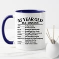 thumbnail image 5 of 55 Year Old Texting Code Birthday Mug – Senior Humor Coffee Cup – Unique 55th Birthday Present Idea, 5 of 7