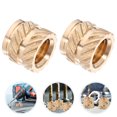 thumbnail image 2 of KAKOWELY inserts de Filetage pour Métal 60 Pcs Précision M5 Ensemble de Laiton inserts pour Écrous Moletés Filetés Intérieurement Idéal pour Impression 3d et Menuiserie, 2 of 5