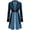 Blue, variant on Haitryli Women's Halloween Costume Vintage Steampunk Tailcoat Victorian Tuxedo Coat Jacket Uniform Purple 3XL