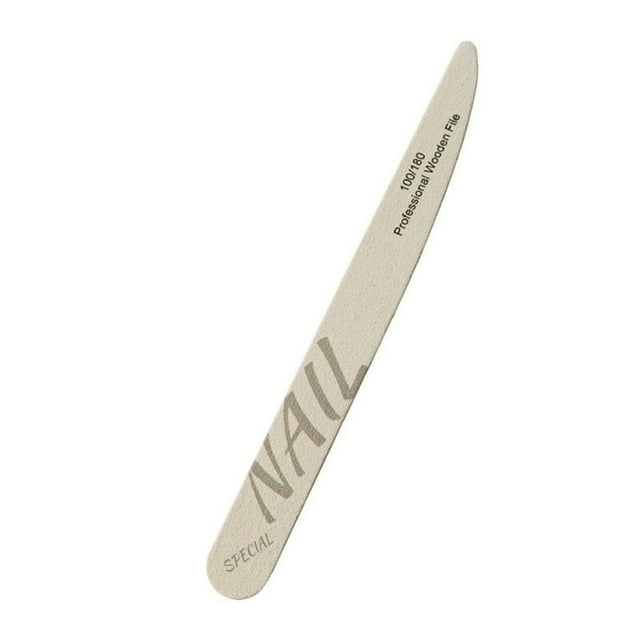Professional Nail File Double-Sided Wood Material Quick Easy to Clean Nail File for Natural Artificial Nail Art