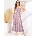 thumbnail image 4 of Vestido de verano hawaiano de primavera GRACE KARIN Maxi Morado S, 4 of 7