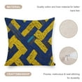 thumbnail image 4 of Throw Pillows Covers Woven Colorful Royal Blue Yellow Print Pillowcase 18"x18" Woven Boho Farmhouse Pillow Cover for Couch Bed Home Decor, 4 of 7
