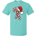 thumbnail image 3 of Inktastic Red and White Candy Cane Santa Christmas Funny Xmas Lights T-Shirt, 3 of 5