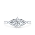 thumbnail image 4 of Rosec Jewels Certified Lab Grown Diamond 5x7mm Pear Engagement Ring - EF-VS Quality - Ready To Gift, 10K White Gold, US 6.00, 4 of 8