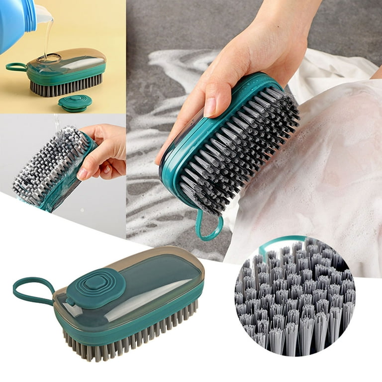 1 multifunctional liquid shoe brush Household press cleaning shoe brush Soft  bristle cleaning brush Long handle shoe brush Laundry cleaning brush