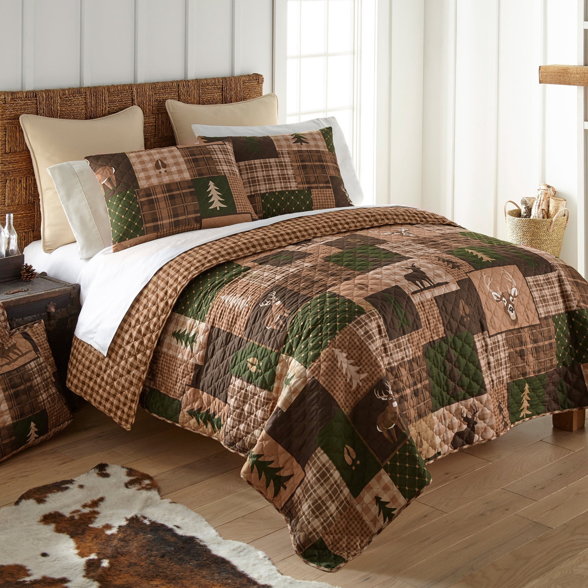 Your Lifestyle by Donna Sharp Green Forest by Donna Sharp 2PC Twin Rustic Lodge Quilt Set