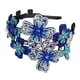 thumbnail image 2 of Diademas para mujer, diadema cuadrada con flores de cristal, accesorio para el cabello con cristales brillantes, pinza para el cabello., 2 of 4